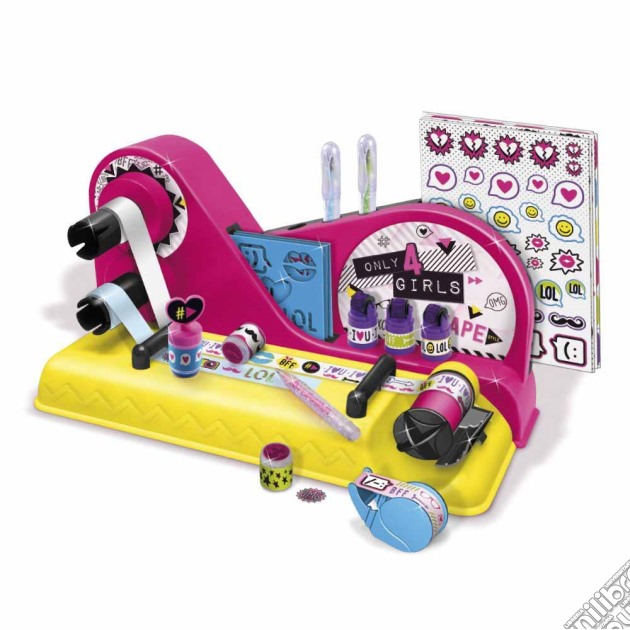 Only 4 Girls - Tape Machine - Playset Crea nastro Decorativo, Stencil, Timbri E Stickers gioco