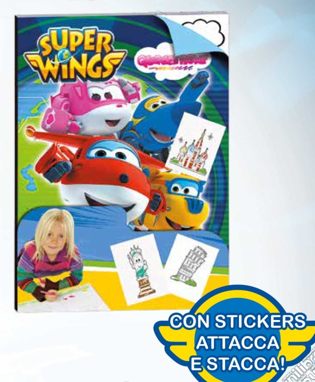 Super Wings - Quadernone - Album Da Disegno Con Stickers Attacca-Stacca gioco