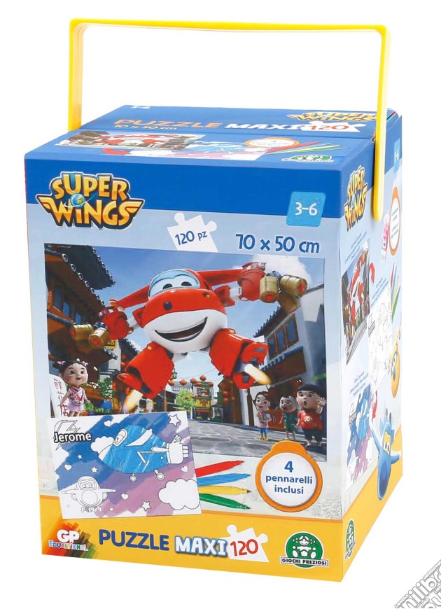 Super Wings - Puzzle 120 Pz Color Double Con Pennarelli puzzle