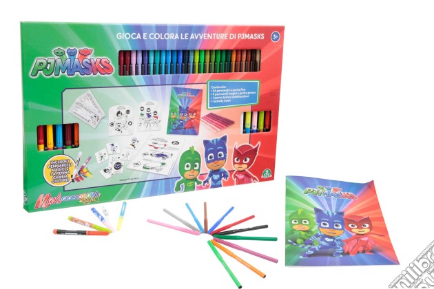 Pj Masks - Maxi Gioca E Colora Magic gioco di Auguri Preziosi