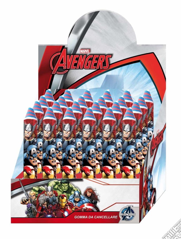 Avengers - Gomma Da Cancellare Maxi - Espositore 24 Pz gioco di Joko