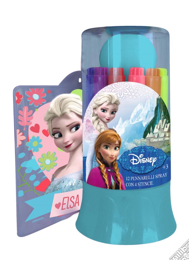 Frozen - 12 Pennarelli Spray gioco di Joko