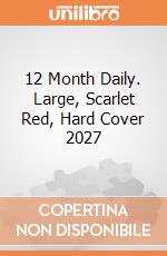 12 Month Daily. Large, Scarlet Red, Hard Cover 2027 giochi