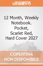 12 Month, Weekly Notebook. Pocket, Scarlet Red, Hard Cover 2027 giochi