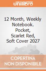 12 Month, Weekly Notebook. Pocket, Scarlet Red, Soft Cover 2027 giochi
