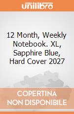 12 Month, Weekly Notebook. XL, Sapphire Blue, Hard Cover 2027 giochi