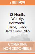 12 Month, Weekly, Horizontal. Large, Black, Hard Cover 2027 giochi