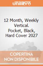 12 Month, Weekly Vertical. Pocket, Black, Hard Cover 2027 giochi