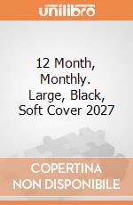 12 Month, Monthly. Large, Black, Soft Cover 2027 giochi