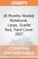 18 Months Weekly Notebook. Large, Scarlet Red, Hard Cover 2027 giochi