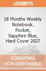18 Months Weekly Notebook. Pocket, Sapphire Blue, Hard Cover 2027 giochi