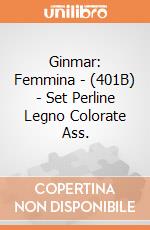 Ginmar: Femmina - (401B) - Set Perline Legno Colorate Ass. gioco