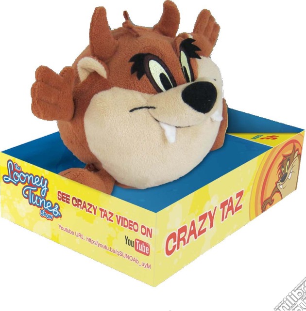 Looney Tunes - Crazy Taz - Peluche A Forma Di Palla Con Movimento 12 Cm gioco di Joy Toy