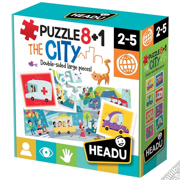 Headu It20508 - Puzzle 8+1 City gioco