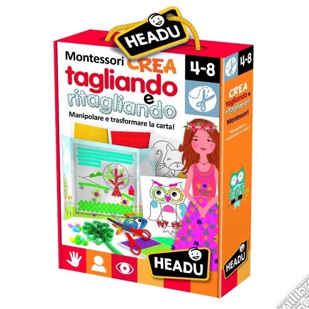 Headu It22939 - Crea Tagliando E Ritagliando Montessori gioco di Headu