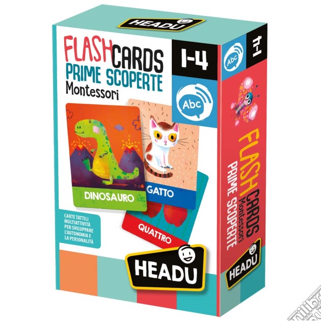 Headu IT23097 - Flashcards Montessori Prime Scoperte gioco di Headu