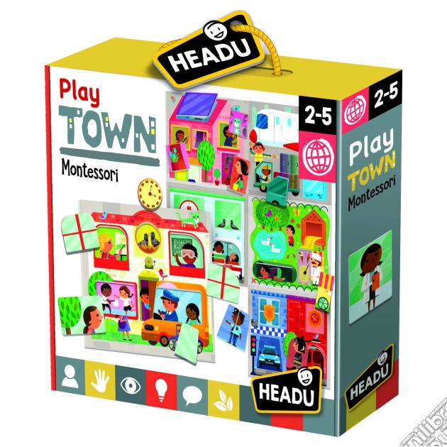 Headu Mu23615 - Baby Play Town Montessori gioco di Headu