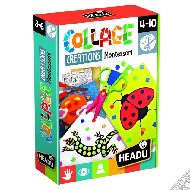 Headu Mu24056 - Collage Creation Montessori gioco di Headu