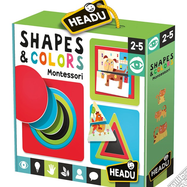 Headu Mu24780 - Shapes & Colors Montessori gioco