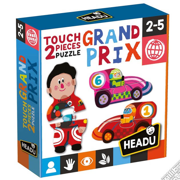 Headu Mu24902 - 2 Pieces Touch Puzzle Grand Prix gioco