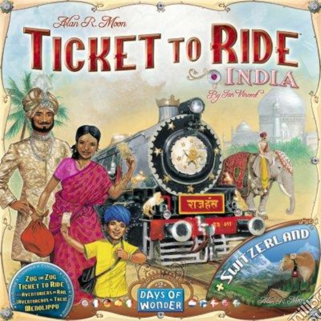 Ticket To Ride India e Svizzera. [Espansione per Ticket To Ride]. gioco di Asterion Press