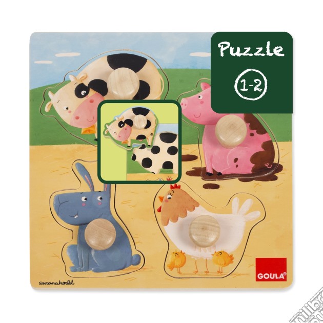 Goula: Puzzle Animali Fattoria Colore gioco