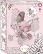 La Nina: Carrozzina Similpelle Rosa Fiore Picc.(37X65X44 Cm) giochi