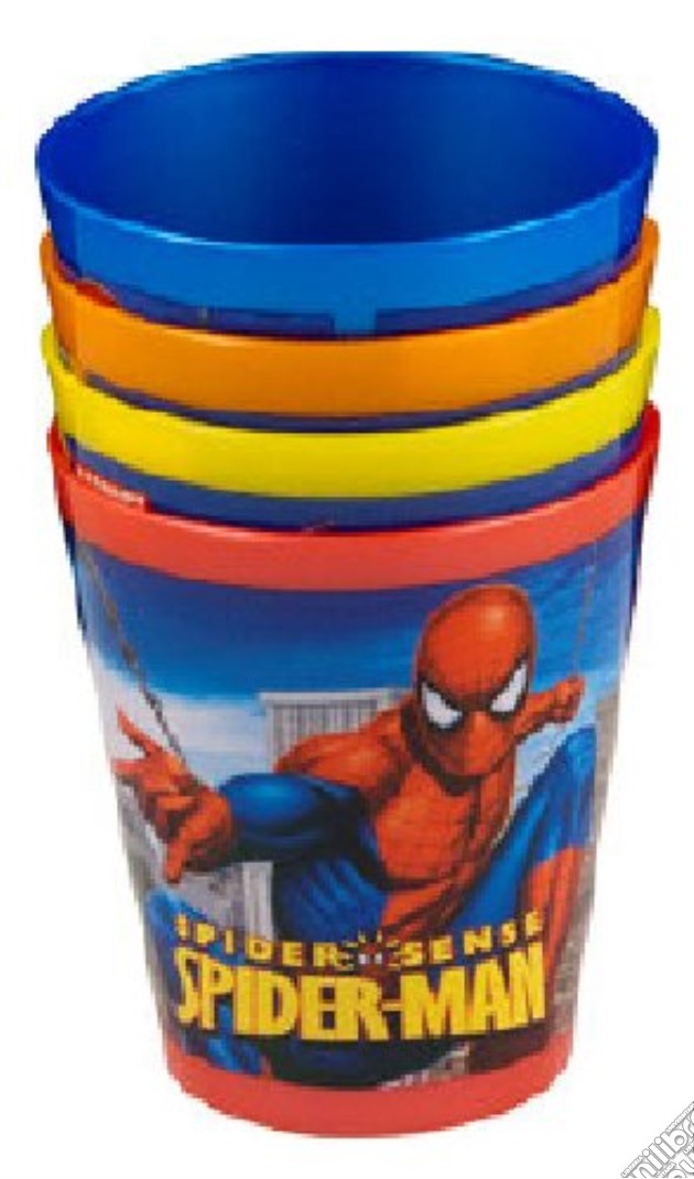 Spider-Man - Bicchiere In Plastica (4 Pz) gioco di Joy Toy