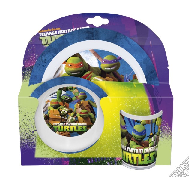 Teenage Mutant Ninja Turtles - Set 2 Piatti E 1 Bicchiere gioco di Joy Toy