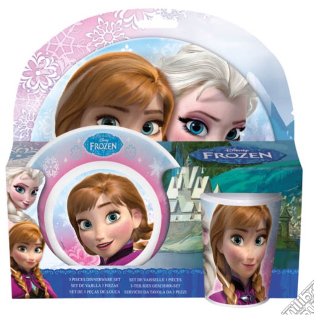 Frozen - Set 2 Piatti & 1 Bicchiere In Plastica gioco di Joy Toy