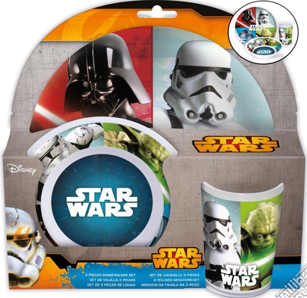 Star Wars - Set 2 Piatti & 1 Bicchiere In Plastica gioco di Joy Toy