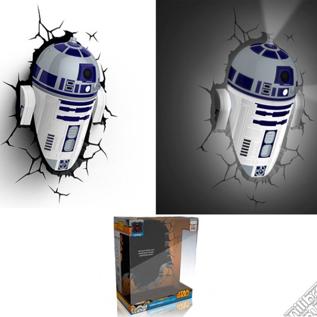 Lampada da Muro 3D R2-D2 Star Wars gioco di GAF