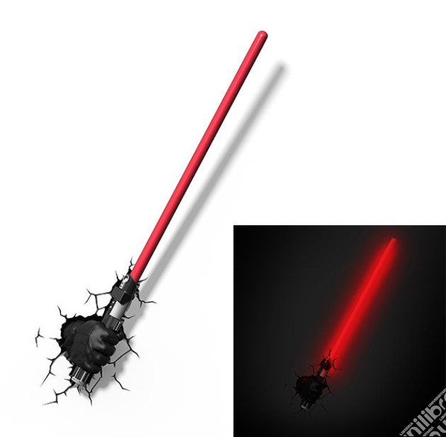 Lampada da Muro 3D Sp.Laser D.Vader SW gioco di GAF