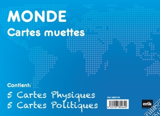 Monde Politique Physique (Set 10 Cartine Geografiche) gioco di Grupo Erik