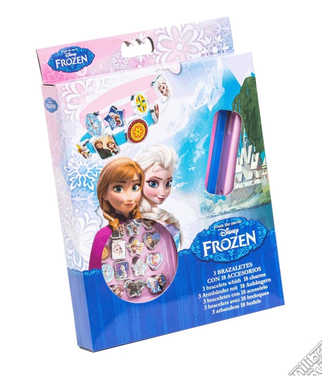 Frozen - 3 Braccialetti Con 18 Charms gioco di Joy Toy