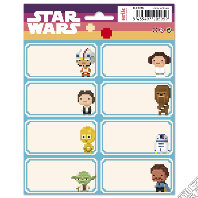Star Wars 8-Bit (Etichette Adesive) gioco di Grupo Erik