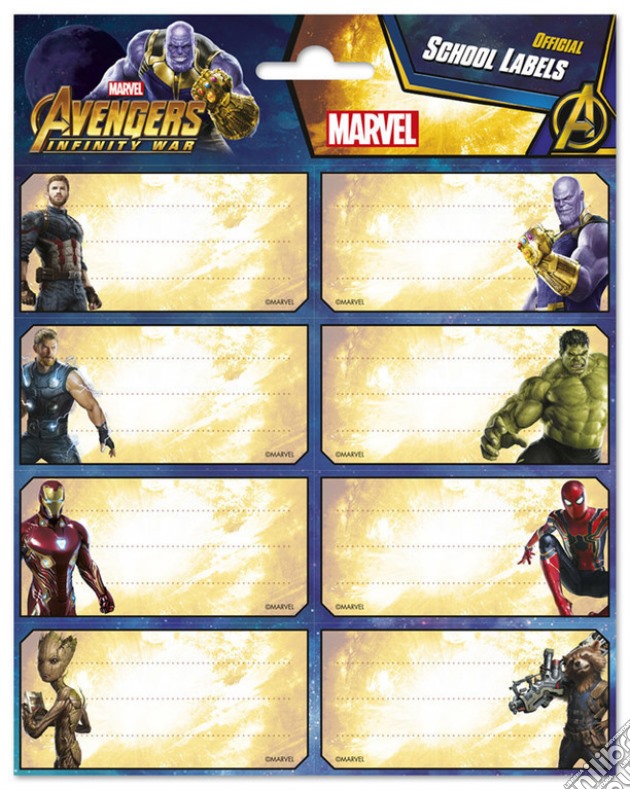 Avengers Infinity War (Etichette Adesive) gioco di Grupo Erik