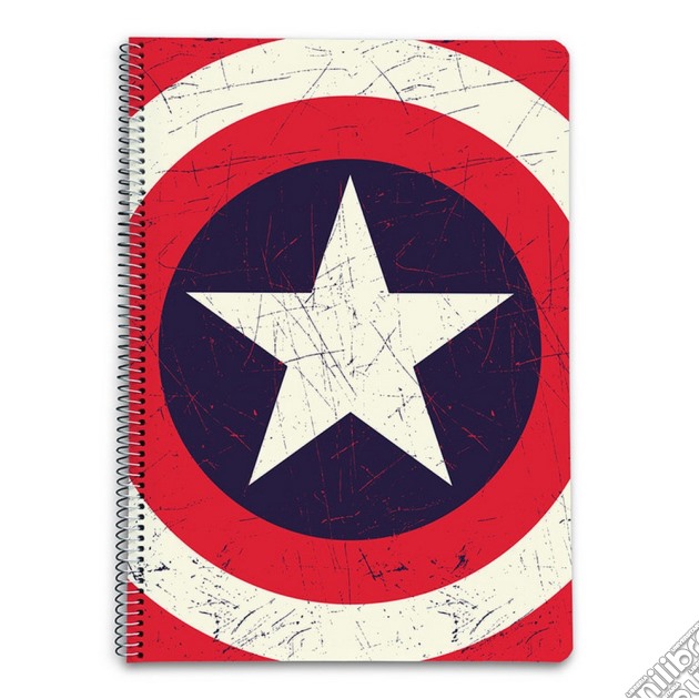 Marvel Captain America Shield Pautado (Quaderno Copertina Rigida A4) gioco di Grupo Erik
