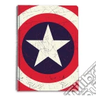 Marvel Captain America Shield Pautado (Quaderno Copertina Rigida A4) gioco di Grupo Erik