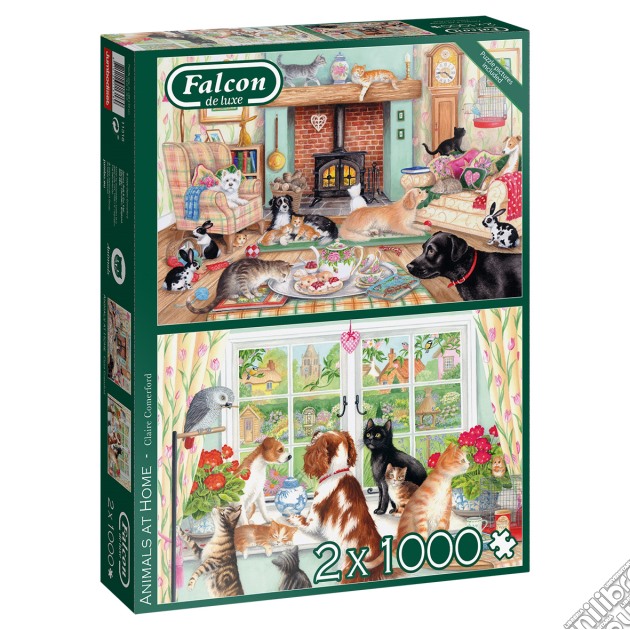 2X1000 FALCON Animals at Home puzzle
