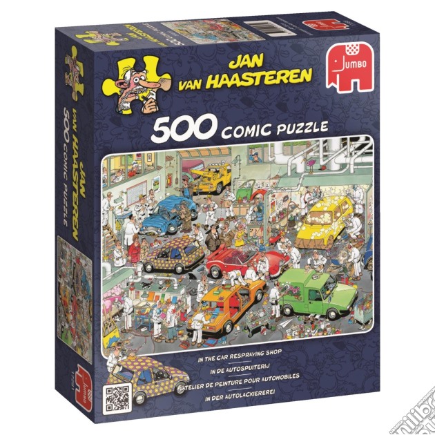 Jan Van Haasteren Puzzel-In De Autospuiterij (500 puzzle