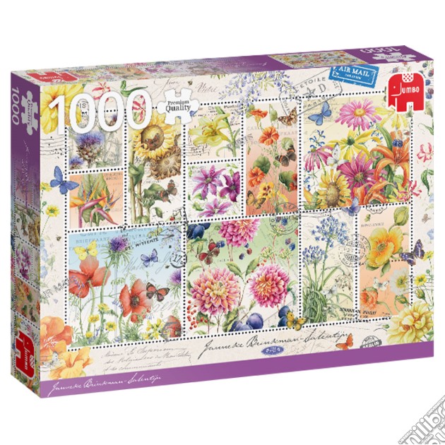 Briefmarken Sammlung Sommerblumen - Briefmarken Sammlung Sommerblumen - 1000 Teile puzzle