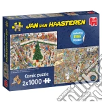Jan Van Haasteren - Jan Van Haasteren - Shoppen Voor De Feestdagen 2In1 (2X1000) Excl. Theedoek