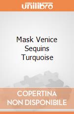 Mask Venice Sequins Turquoise giochi