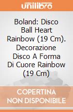 Boland: Disco Ball Heart Rainbow (19 Cm). Decorazione Disco A Forma Di Cuore Rainbow (19 Cm) giochi