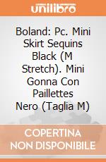 Boland: Pc. Mini Skirt Sequins Black (M Stretch). Mini Gonna Con Paillettes Nero (Taglia M) gioco