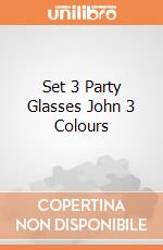 Set 3 Party Glasses John 3 Colours giochi