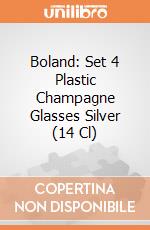 Boland: Set 4 Plastic Champagne Glasses Silver (14 Cl) giochi