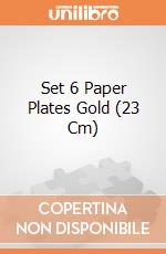 Set 6 Paper Plates Gold (23 Cm) giochi