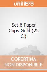 Set 6 Paper Cups Gold (25 Cl) giochi